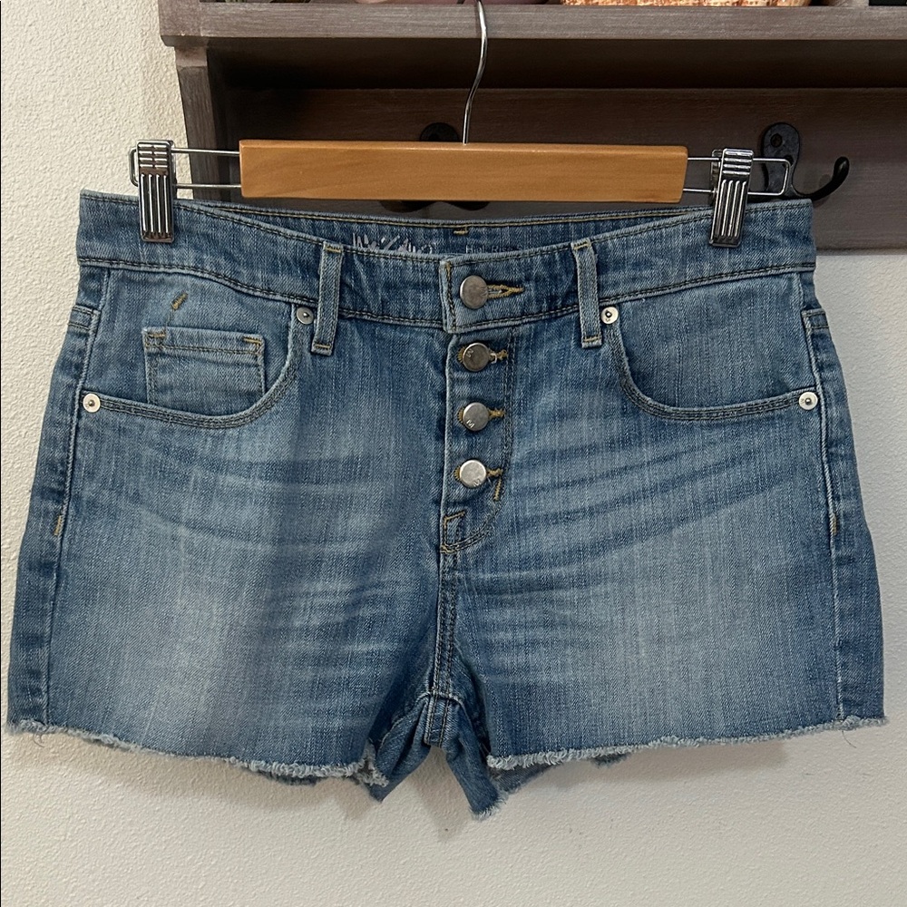 Mossimo Denim Button-Fly Women's Shorts cutoffs, stretch size 6